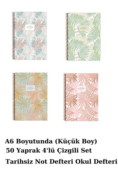Andofis La Plume Lavesundated Notepad A6 50 Sheets Lined 4-Way Spiral Plastic Cover