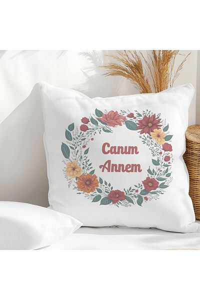 qoeuyl boutique My Dear Mother Printed Mother's Day Gift Fiber Filled Decorative Pillow
