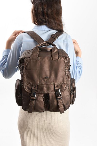 571 Collections Çanta Faux Leather Shoulder Bag Bronze (Model: 571-13-10H)