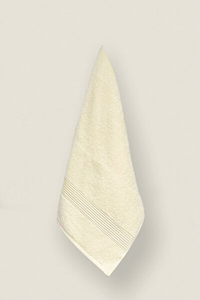 Ellaline Набір з 4 рушників для рук і обличчя, 100% бавовна, сертифікована, для ванної кімнати | кухні | весільного набору, 50x90 см, кремовий - помаранчевий