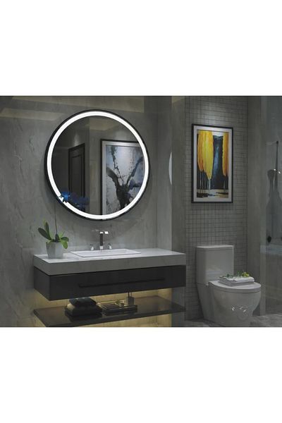 Trendat Round mirrors with a black frame, size 80*80 cm