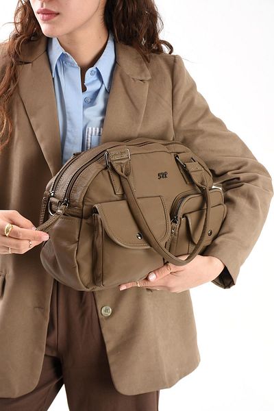571 Collections Çanta Чанта за през рамо от изкуствена кожа, цвят норка (модел: 571-13-10N)