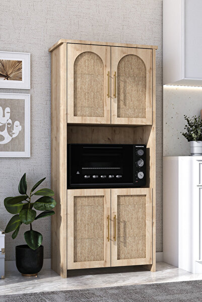 AYKOL MOBİLYA Çok Amaçlı Dolap Kahve Köşesi Kiler Dolabı Mutfak Dolabı