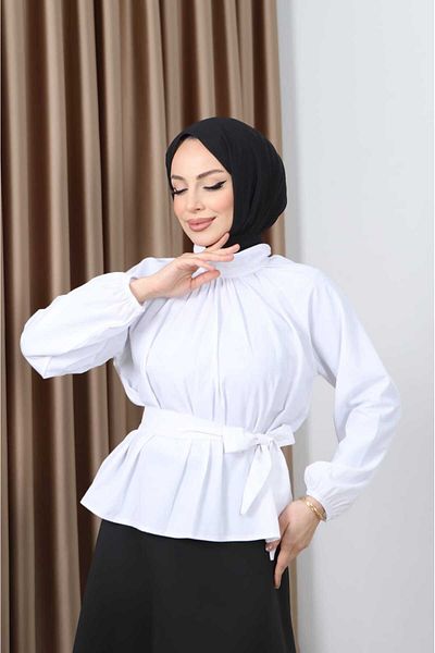 CNG MODA Hijab Belted Shirt