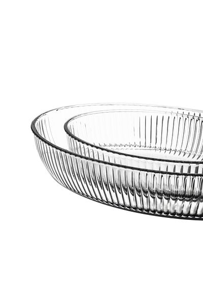 Dania 2-Piece Oval Heat-Resistant Glass Baking Tray Set