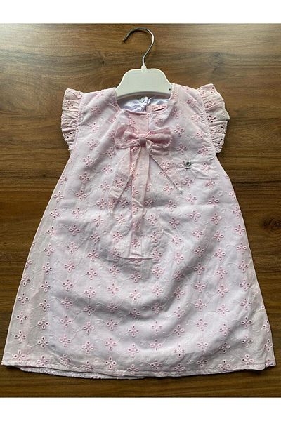 Pierre Cardin Bow Lined Guipure Girl's Dress