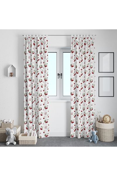 Viadela Fruit Patterned Background Curtain - Vibrant and Fresh Design (Single Wing)