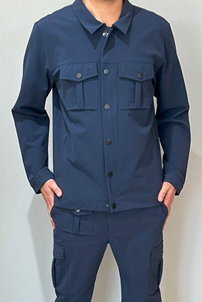 REMSA Чоловічий сучасний верхній одяг на блискавці 24720 Синій