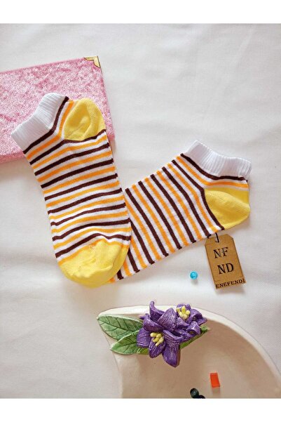 ENEFENDİ 2 чифта чорапи без шевове, мек памук, къси до глезена, с шарки, дамски чорапи, размер 36-40