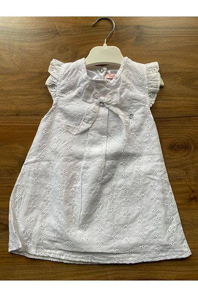 Pierre Cardin Bow Lined Guipure Girl's Dress