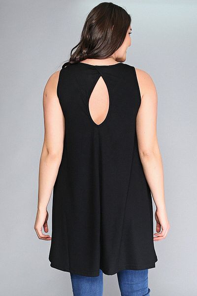 Moda Cazibe Αμάνικη μπλούζα πίσω παραθύρου