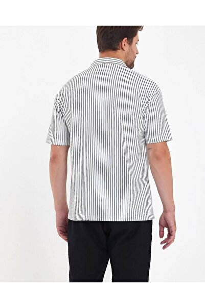 MODA Ottoman Fabric Men's Striped Shirt