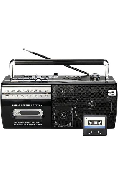TOSCANA U يدعم مشغل الراديو والكاسيت المحمول اتصال USB وBluetooth