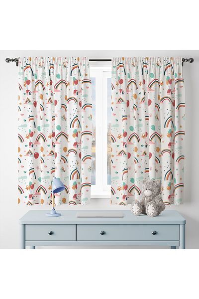 Viadela Fun and Colorful Children's Background Curtain - for Cheerful Rooms (Single Wing)