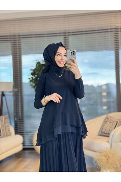 ALANURMODA Rose Set with Sandy Fabric Skirt