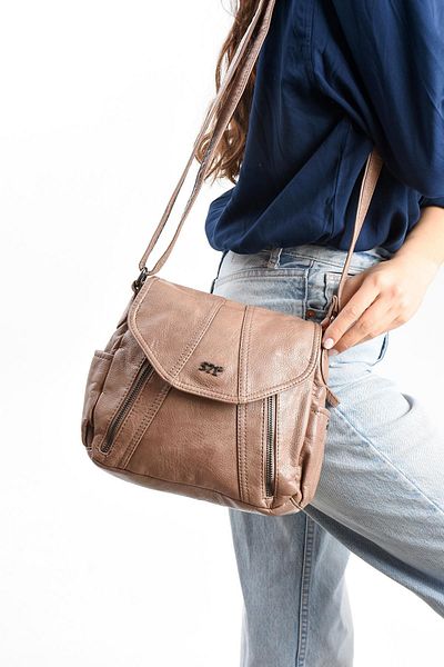 571 Collections Çanta Чанта за през рамо от изкуствена кожа, цвят норка (модел: 571-13-13N)
