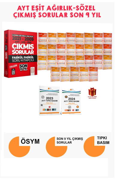 A Yayınları Benim Hocam AYT Eşit Ağırlık - Sözel Çıkmış Sorular Son 9 Yıl Fas...