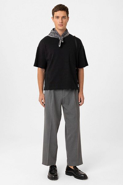 Antioch Black Relaxed Basic Men's T-Shirt
