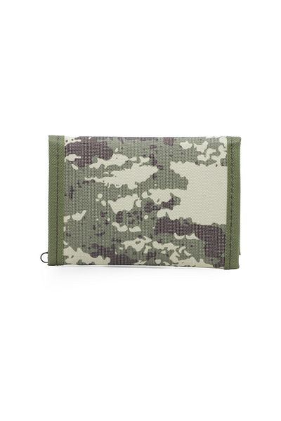 İMAKS Velcro Zippered Coin Compartment Fabric Sports Soldier Unisex Card Holder Wallet Camouflage Pattern A150