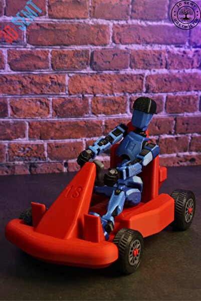 3DSEMT 3d Dummy Figür | Hareketli, Pozlanabilir Koleksiyon Modeli | Go-kart V...
