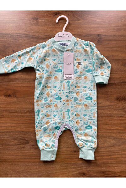 Pierre Cardin Patterned 100% Cotton Snap Closure Footless Baby Jumpsuit