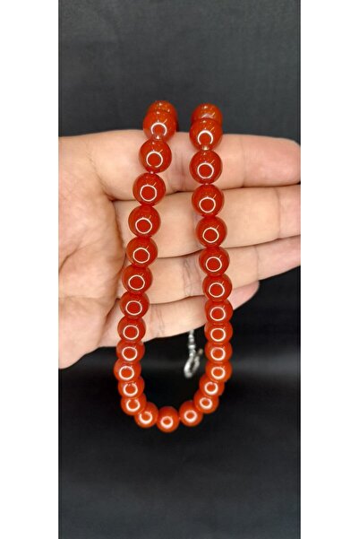 Anemore Collection مسبحة صلاة من العنبر باللون البني - قطع كروية T-406