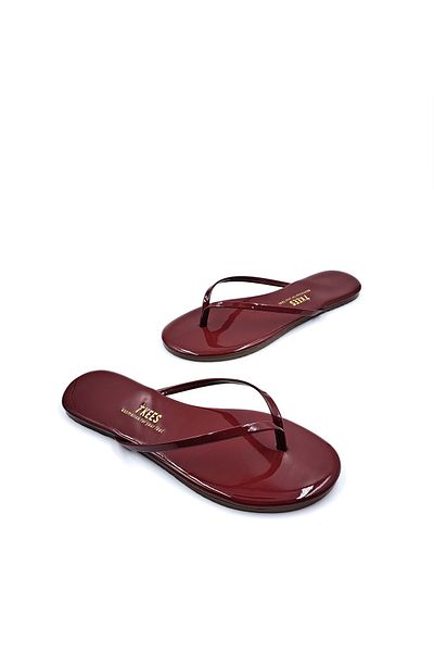 Tkees Γυναικείες κλασικές λουστρίνι Claret Red Stylish Daily σαγιονάρες