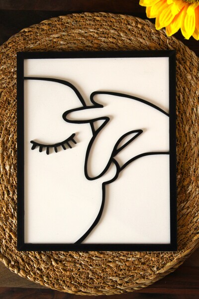 LudenHome Ahşap Çerçeve Tuvalet Banyo Tablo Duvar Dekorasyonu Banyo Duvar Çer...