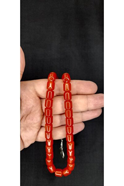 Anemore Collection Culoarea portocalie SIKMA Stick Amber Tasbih - Cu glugă, T...