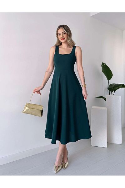 GDS BUTİK Φόρεμα με λουράκι μίντι μήκους με τετράγωνο γιακά