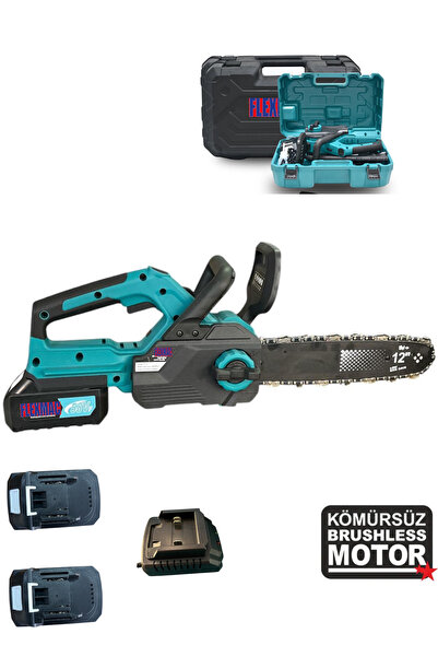 STANWER FLEXMAC İtaly  Model Akülü Ağaç Kesme testere 58 v Akü(2adet) Şarj Ci...