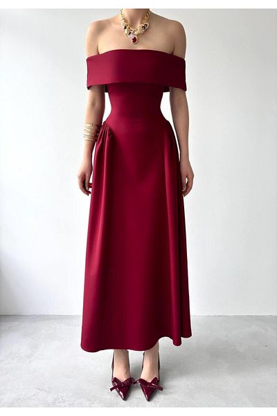 Julidress Rochie de seară premium creion cu guler plisat, lungă, rochie de ocazie