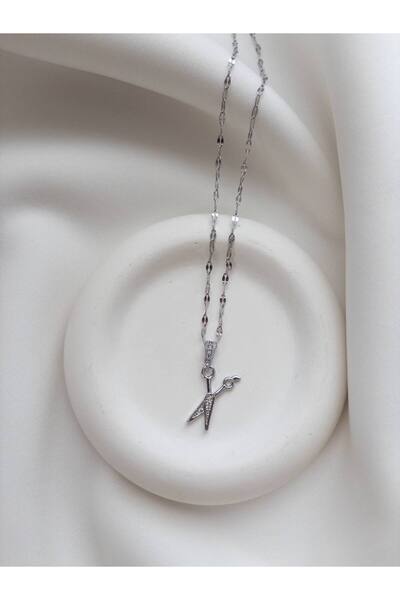 Minne Jewelry-Accessory قلادة مقص - قلادة مقص فولاذي - قلادة فولاذية على شكل مقص