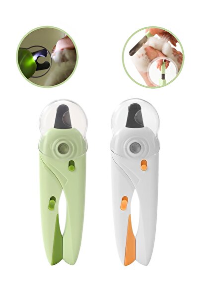 Sevpatik Işıklı Kedi Köpek Tırnak Makası Törpü - Sıçrama Önleyici Güvenli Kesim - 1 Adet