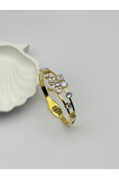İNN JEWELLERY Steel Handcuff Bracelet with Anti-Tarnish Vip Figure (2 Years Importer Guaranteed)