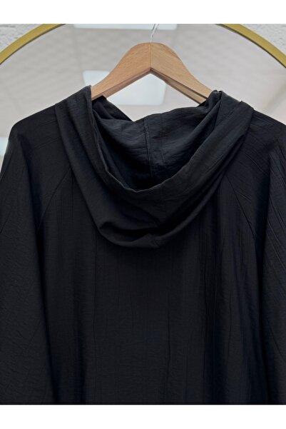 Ebrar Store Olena Raglan Sleeve Skirt Elastic Tunic-El1715 Black