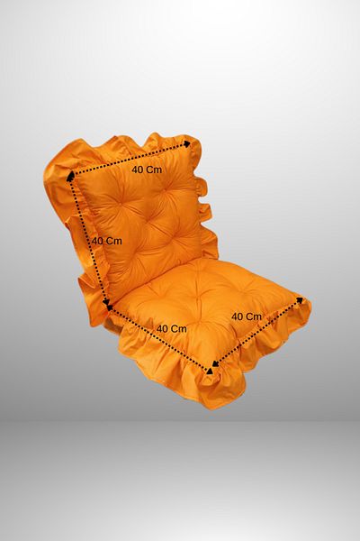 MoMMe Orange Menderesi 40X40 Cm, Fringed Chair 4 Pieces