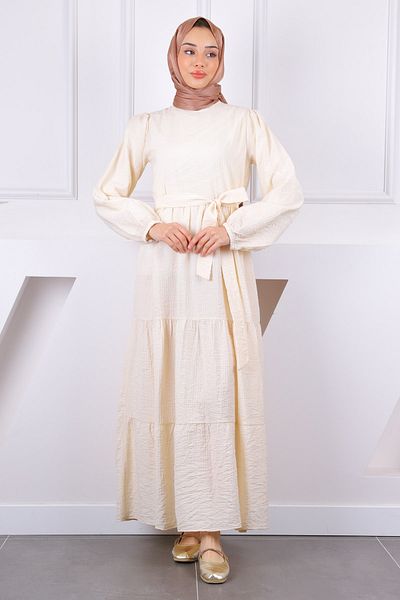 İmajButik Φόρεμα με γιακά με πέτρινο μωρό
