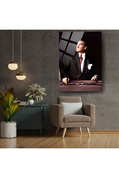 Glit Glass Modern Atatürk Cam Tablo