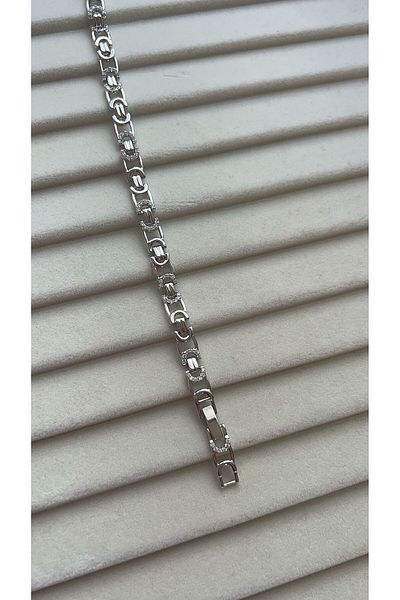 Goche Bijuteri Silver Color Zircon Stone Special Design Bracelet (Queen Model)