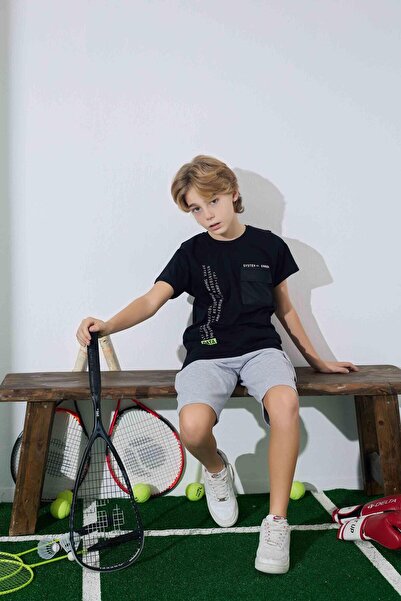 RAPAPA Boy's Summer Combed Cotton Bottom Top Shorts Set 3962S-63