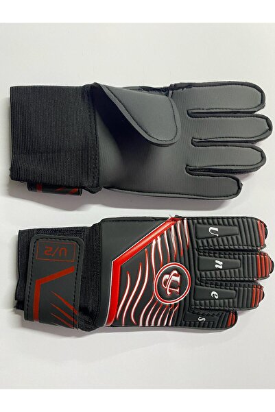unes Red Goalkeeper Gloves and Shinpad Set