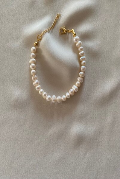 gaila design Doğal İnci 6mm Çelik Aparatlı Bileklik