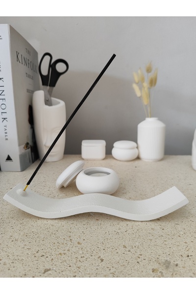 Minima Art Studio Tealigth Mum Kavanozu Tütsülük Seti Mum Hediyeli