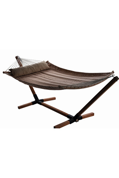 ALTINOLUK HAMAK Altınoluk Hamak  Çift Kişilik Ahşap Ayaklı Yastıklı Hamak Set