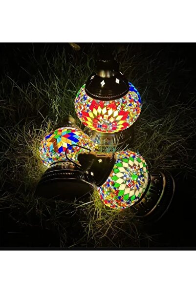 Hasyılmaz Mozaik Temalı Şarj Edilebilir Led Masa Lambası 20 cm (1 Adet)