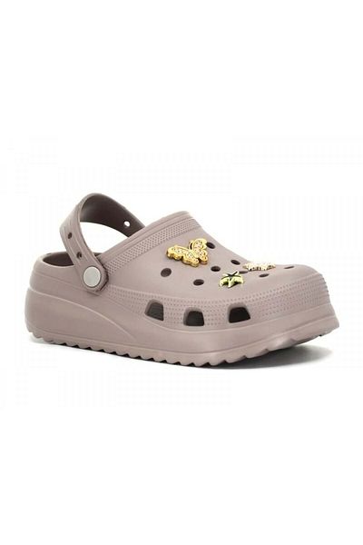 Sonimix Ez129.01 High Sole Women's Croos Slippers Mink