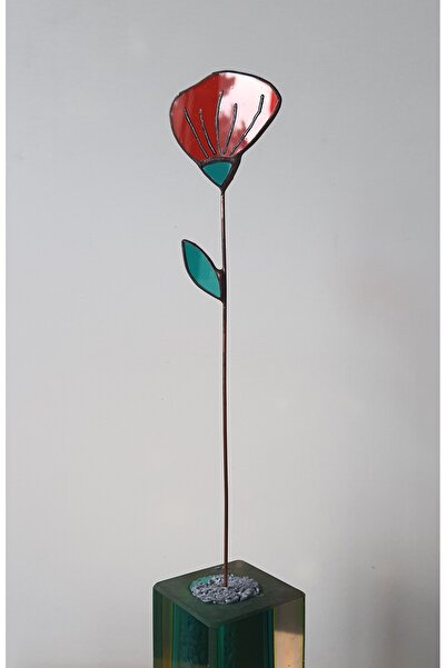 anonim Tekli vitray  modern çiçek