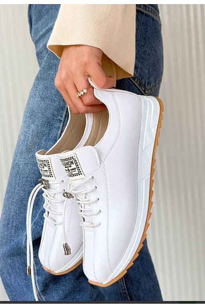 caraxes Women's Elastic Lace-Up Orthopedic Sole Sports Shoes