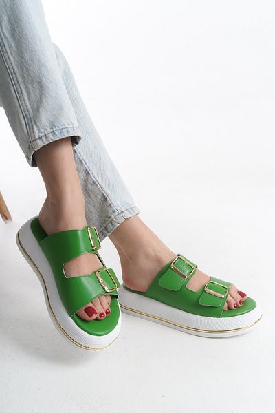 MARSEDO Daily Women's Slippers, Light Sole and Strappy Poly Leila